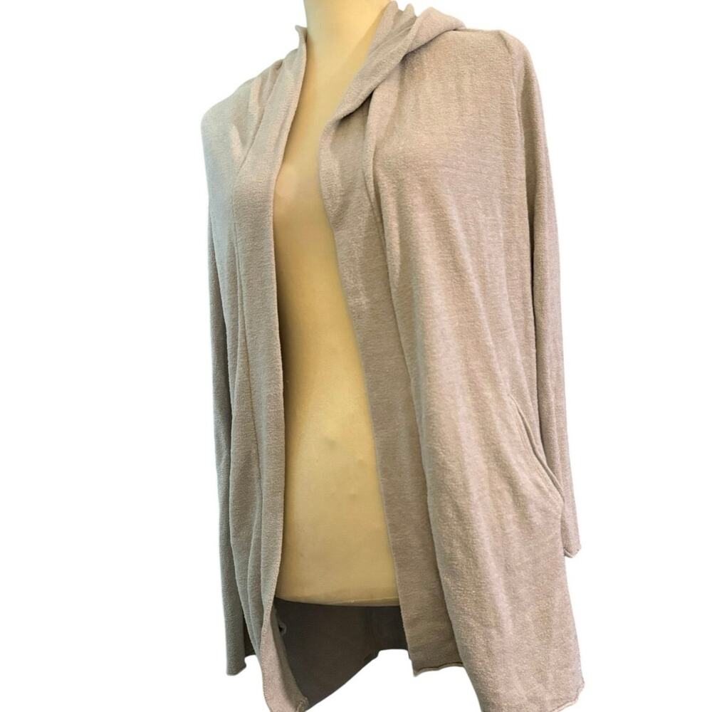Barefoot Dreams CozyChic Ultra Lite Open Front Hoodie Cardigan, Gray, Small